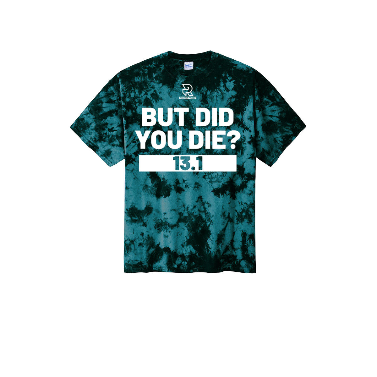 BUT DID YOU DIE? 13.1 (White) - Short Sleeve Tie Dye Cotton Tee