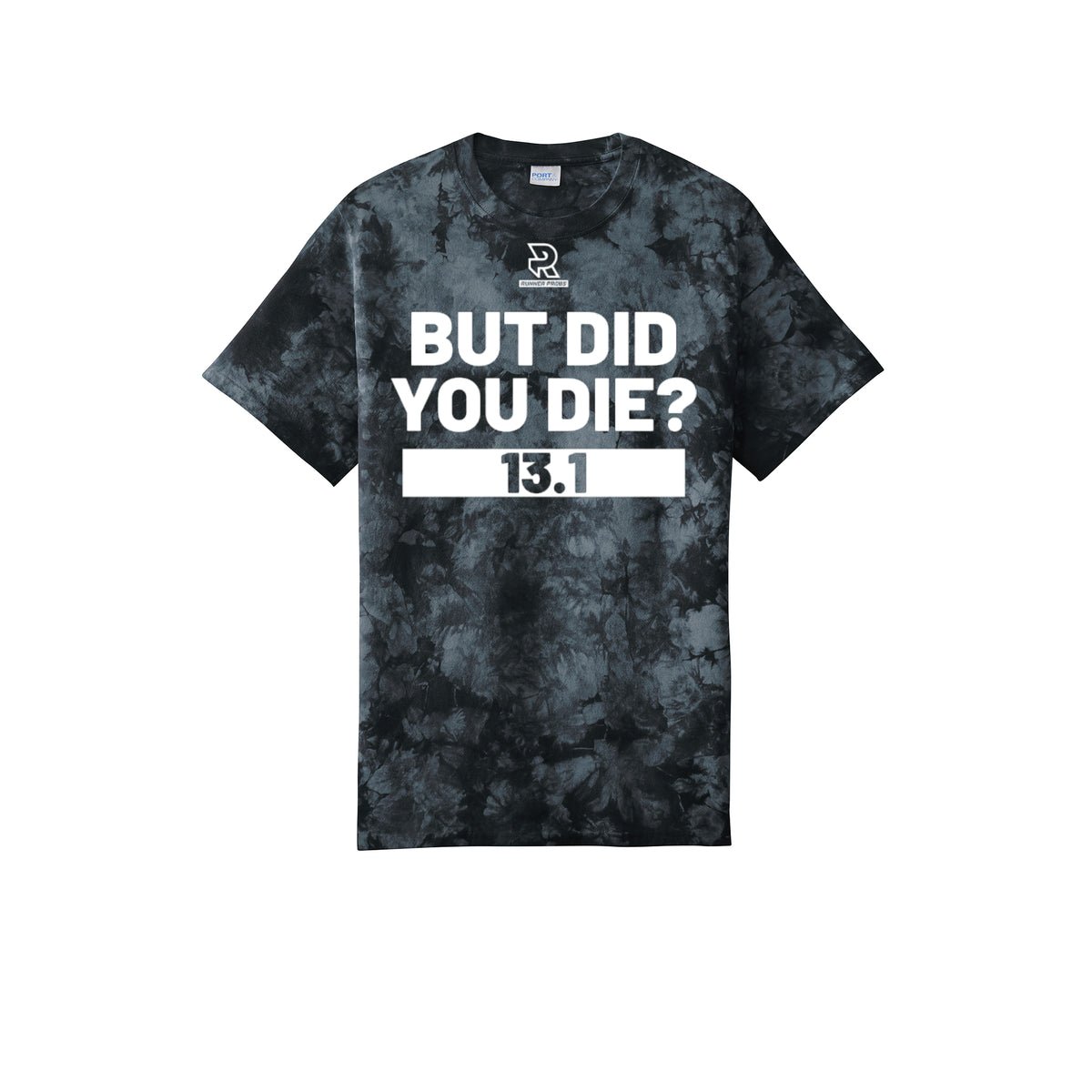 BUT DID YOU DIE? 13.1 (White) - Short Sleeve Tie Dye Cotton Tee