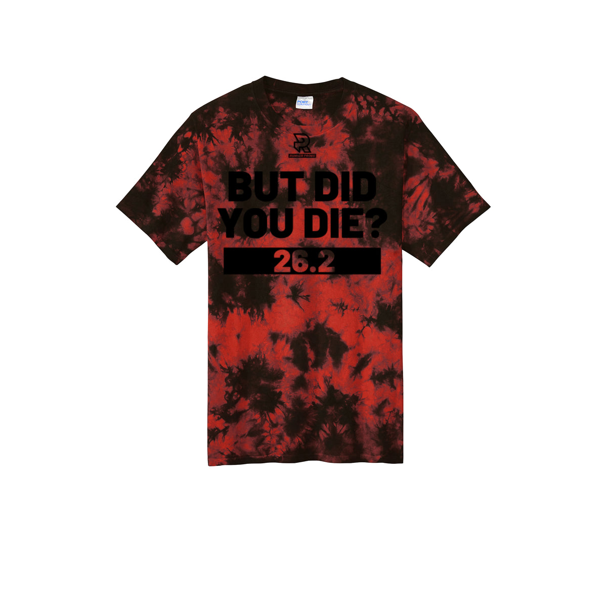 BUT DID YOU DIE? 26.2 (Black) - Short Sleeve Tie Dye Cotton Tee