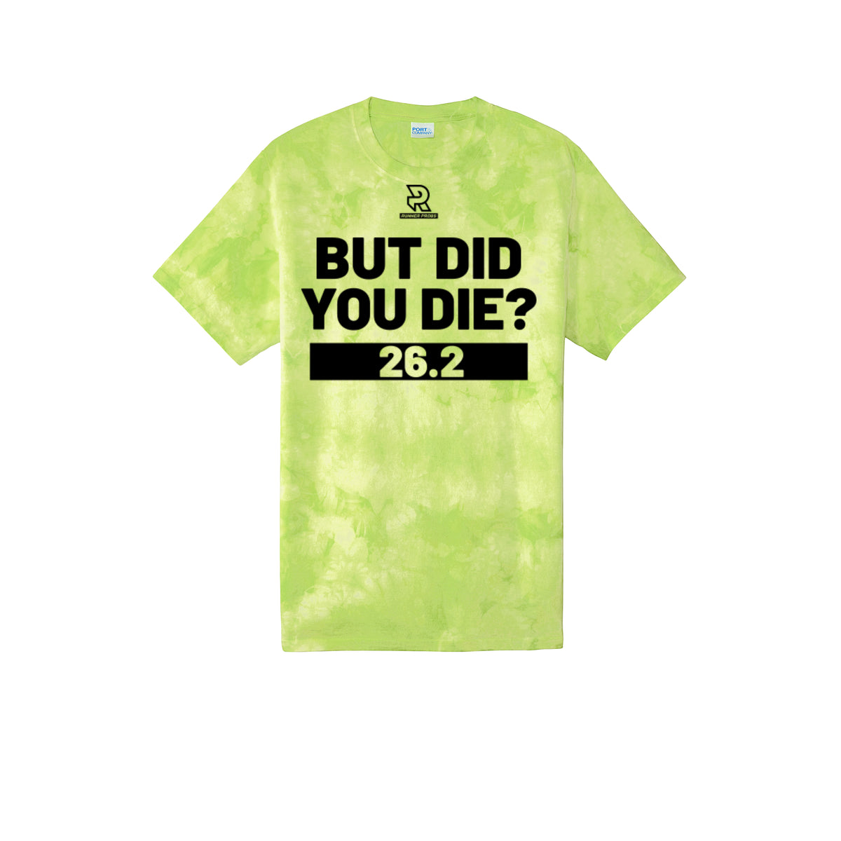 BUT DID YOU DIE? 26.2 (Black) - Short Sleeve Tie Dye Cotton Tee