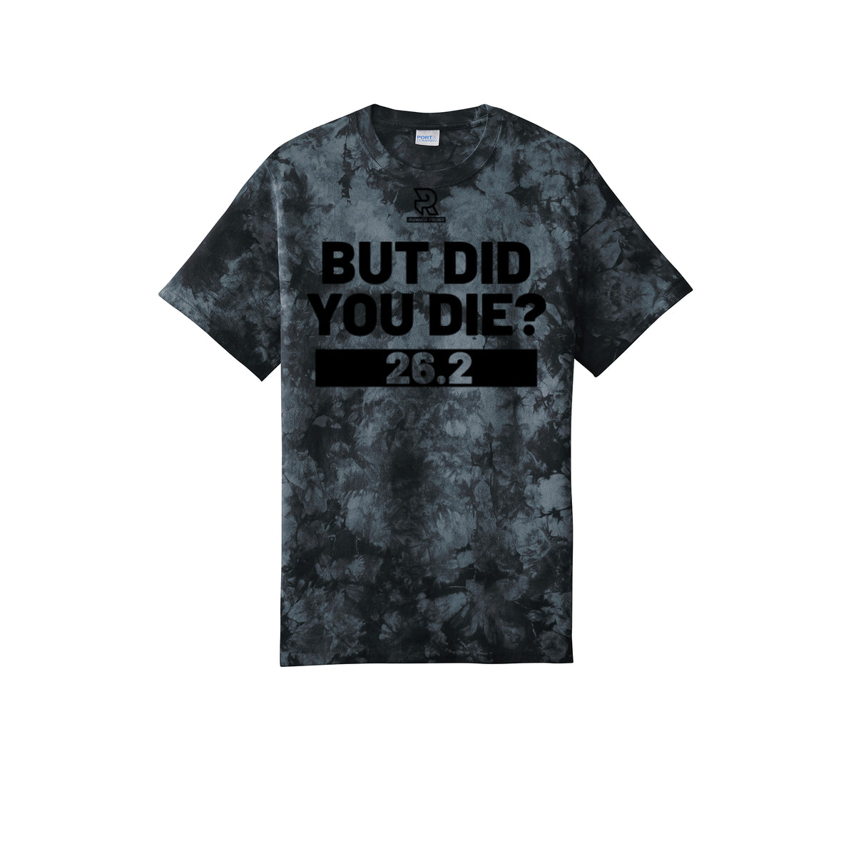 BUT DID YOU DIE? 26.2 (Black) - Short Sleeve Tie Dye Cotton Tee