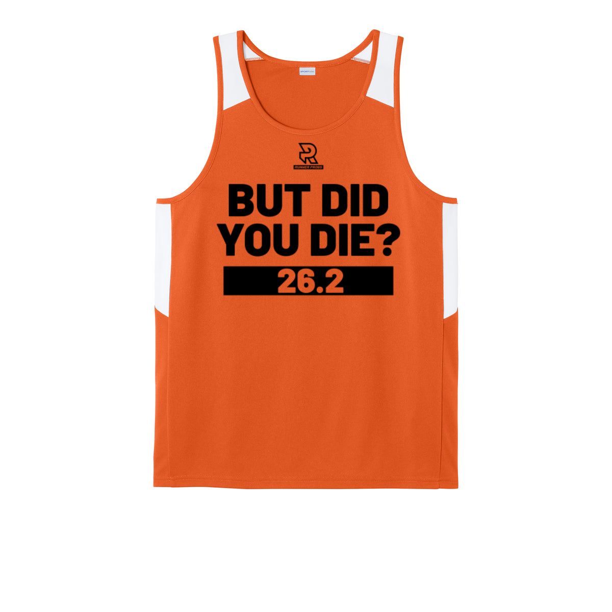 BUT DID YOU DIE? 26.2 (Black) - Mens Club Track Tank