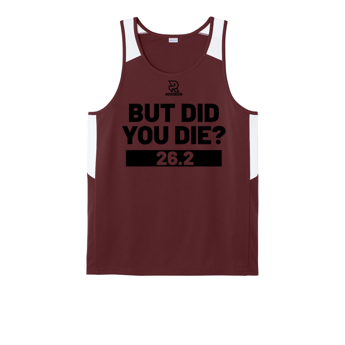 BUT DID YOU DIE? 26.2 (Black) - Mens Club Track Tank