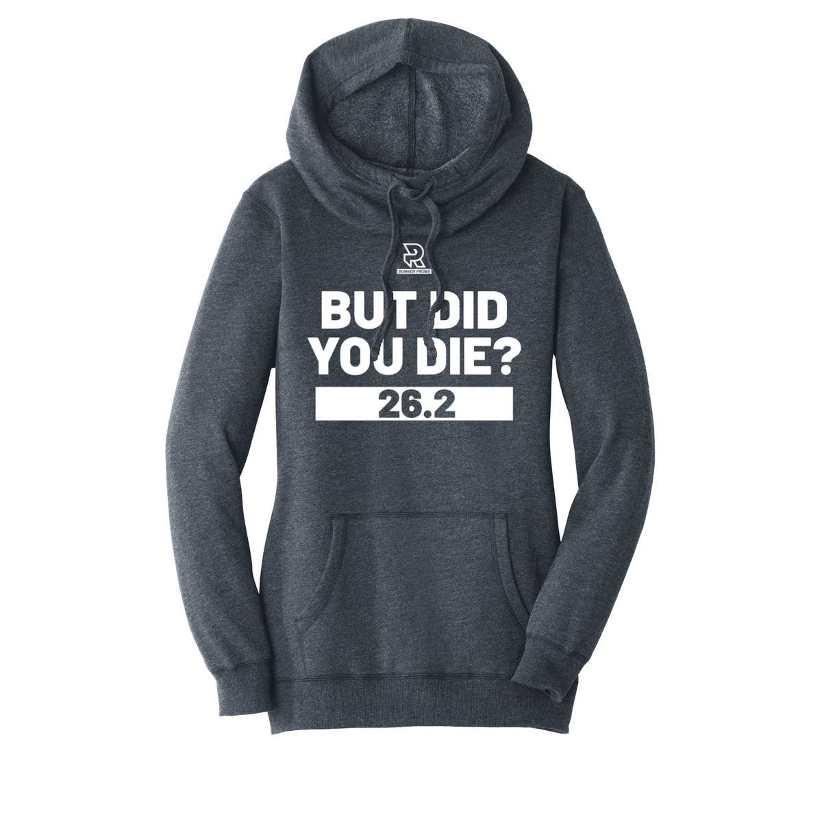 BUT DID YOU DIE? 26.2 (White) - Womens Lightweight Fleece Hoodie
