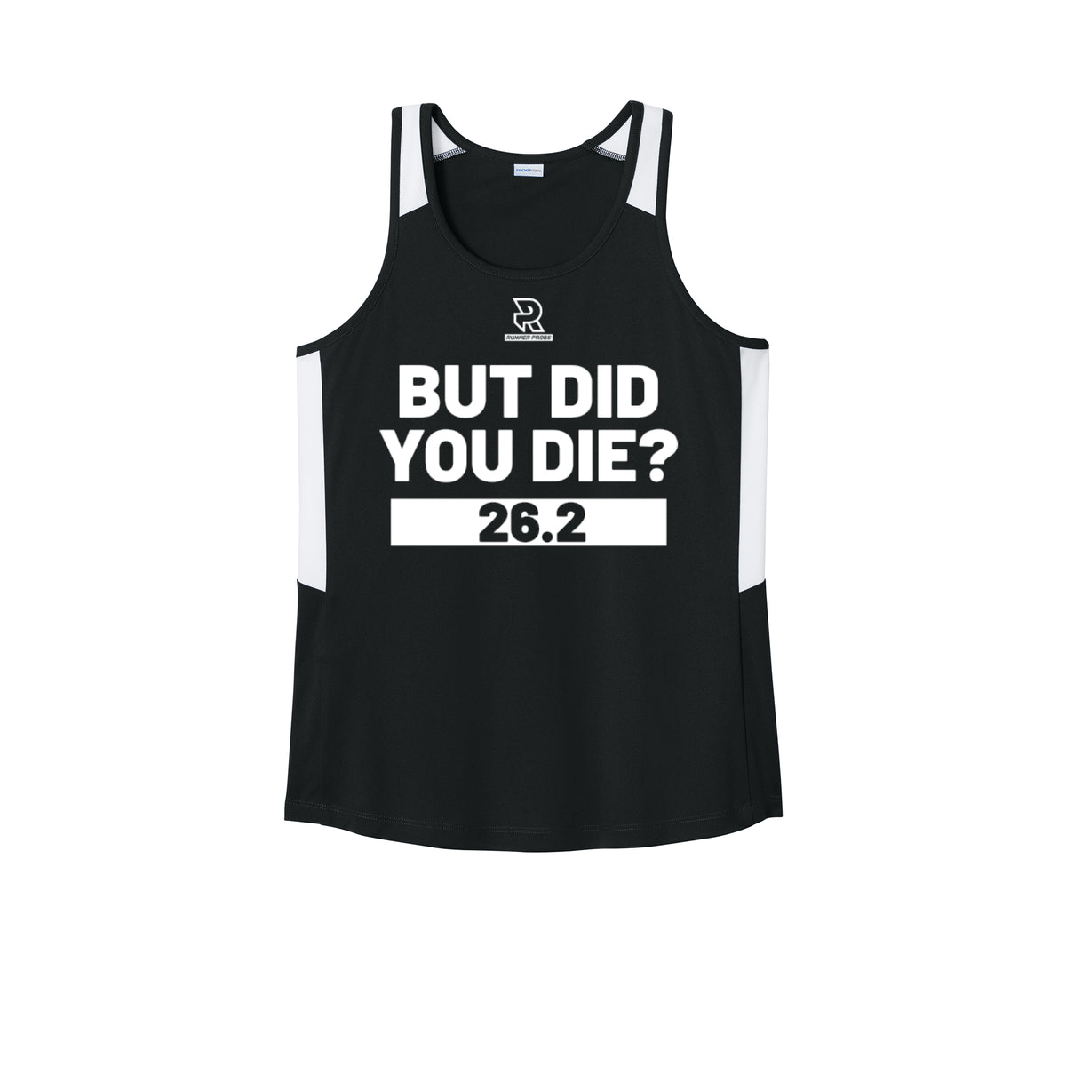 BUT DID YOU DIE? 26.2 (Black) - Womens Club Track Tank