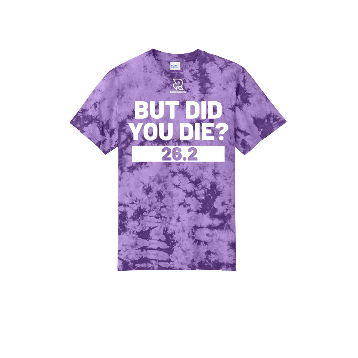 BUT DID YOU DIE? 26.2 (White) - Short Sleeve Tie Dye Cotton Tee