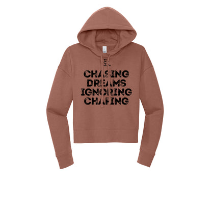 CHASING DREAMS (Black) - Womens Fleece Hoodie