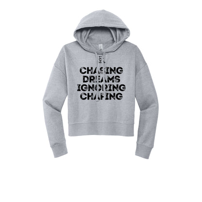 CHASING DREAMS (Black) - Womens Fleece Hoodie