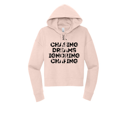 CHASING DREAMS (Black) - Womens Fleece Hoodie
