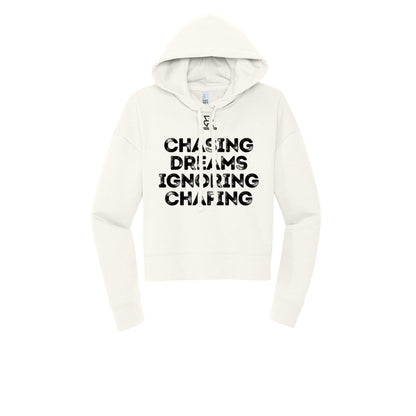 CHASING DREAMS (Black) - Womens Fleece Hoodie