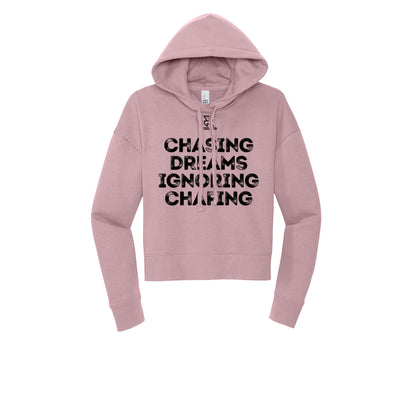 CHASING DREAMS (Black) - Womens Fleece Hoodie
