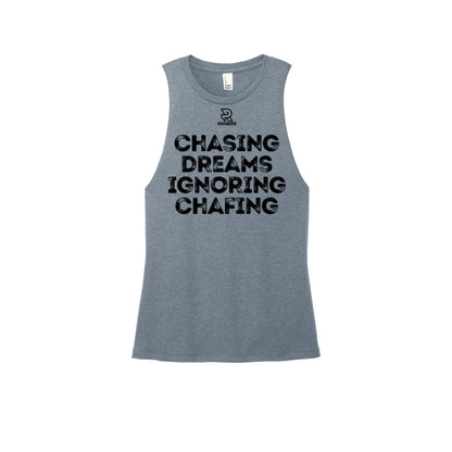 CHASING DREAMS (Black) - Womens Perfect Tri Muscle Tank