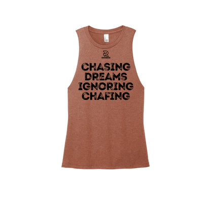 CHASING DREAMS (Black) - Womens Perfect Tri Muscle Tank
