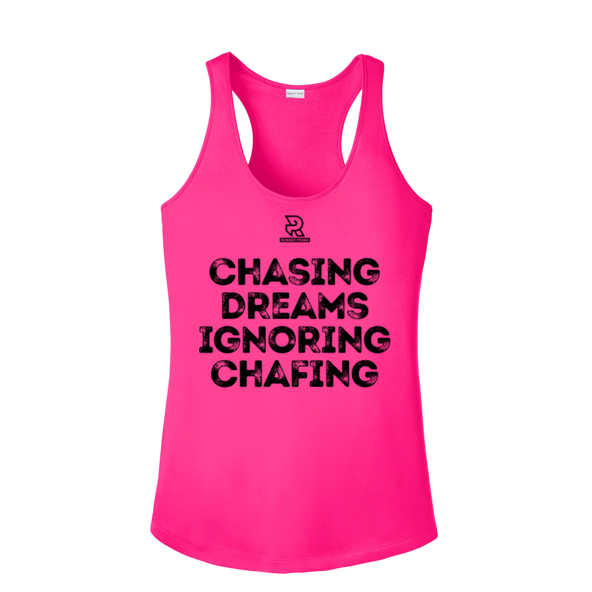 CHASING DREAMS (Black) - Womens Competitor Racerback Tank