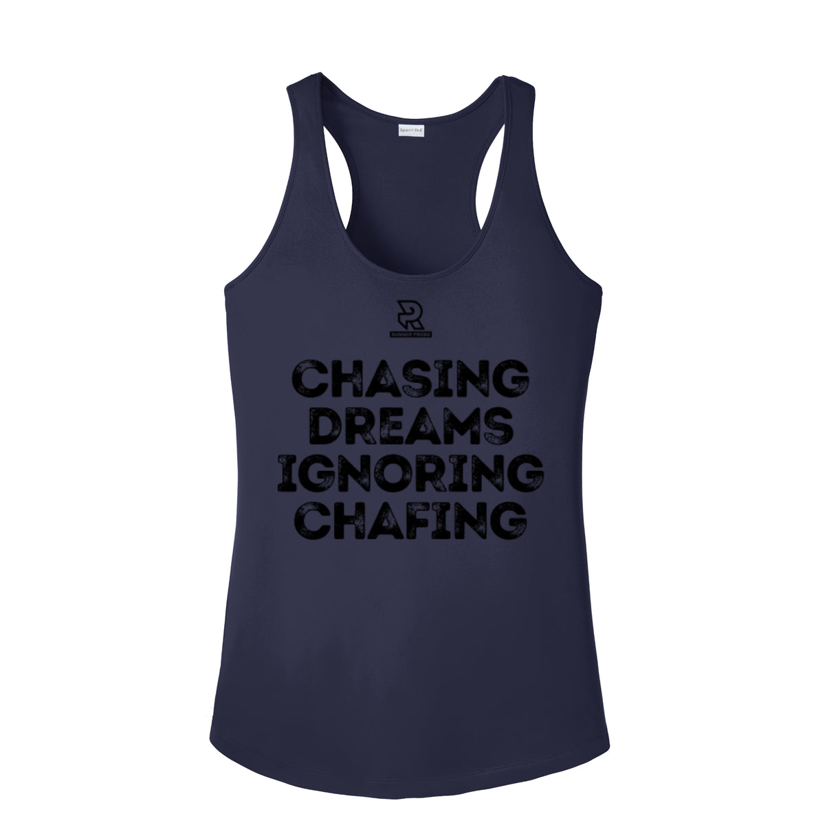 CHASING DREAMS (Black) - Womens Competitor Racerback Tank