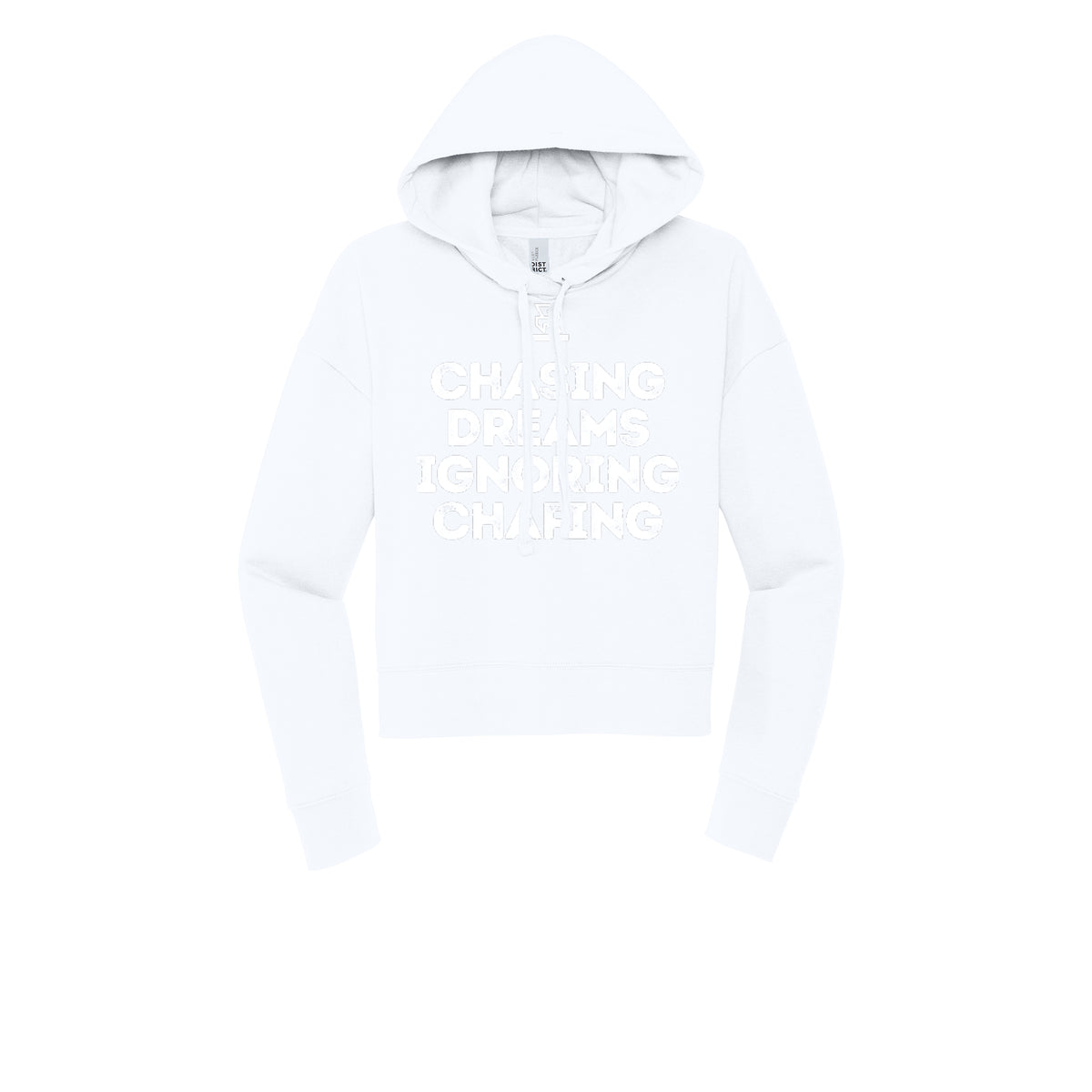 CHASING DREAMS (White) - Womens Fleece Hoodie