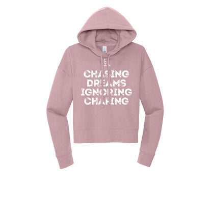 CHASING DREAMS (White) - Womens Fleece Hoodie