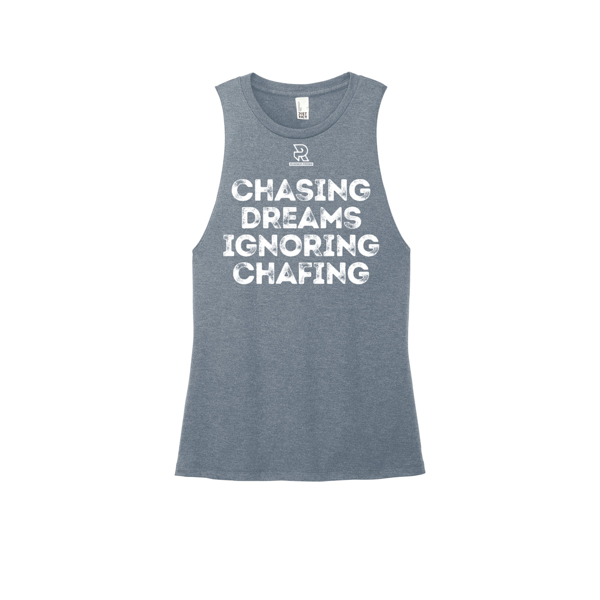 CHASING DREAMS (White) - Womens Perfect Tri Muscle Tank