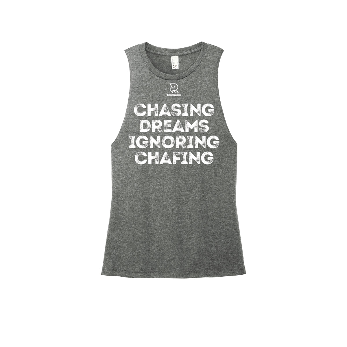 CHASING DREAMS (White) - Womens Perfect Tri Muscle Tank