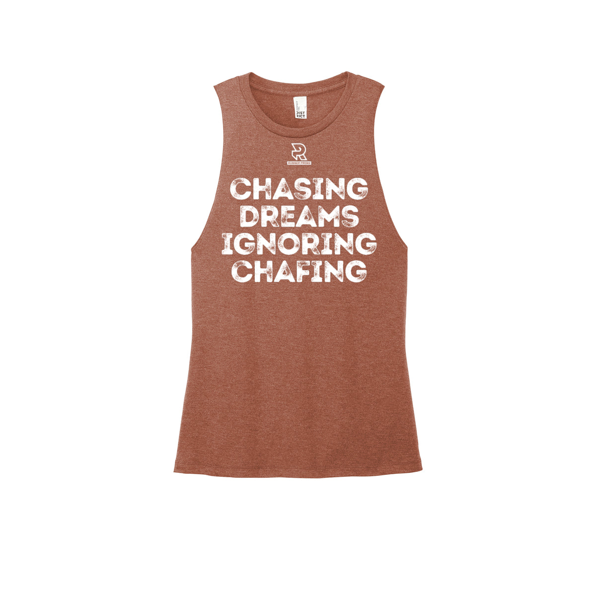 CHASING DREAMS (White) - Womens Perfect Tri Muscle Tank