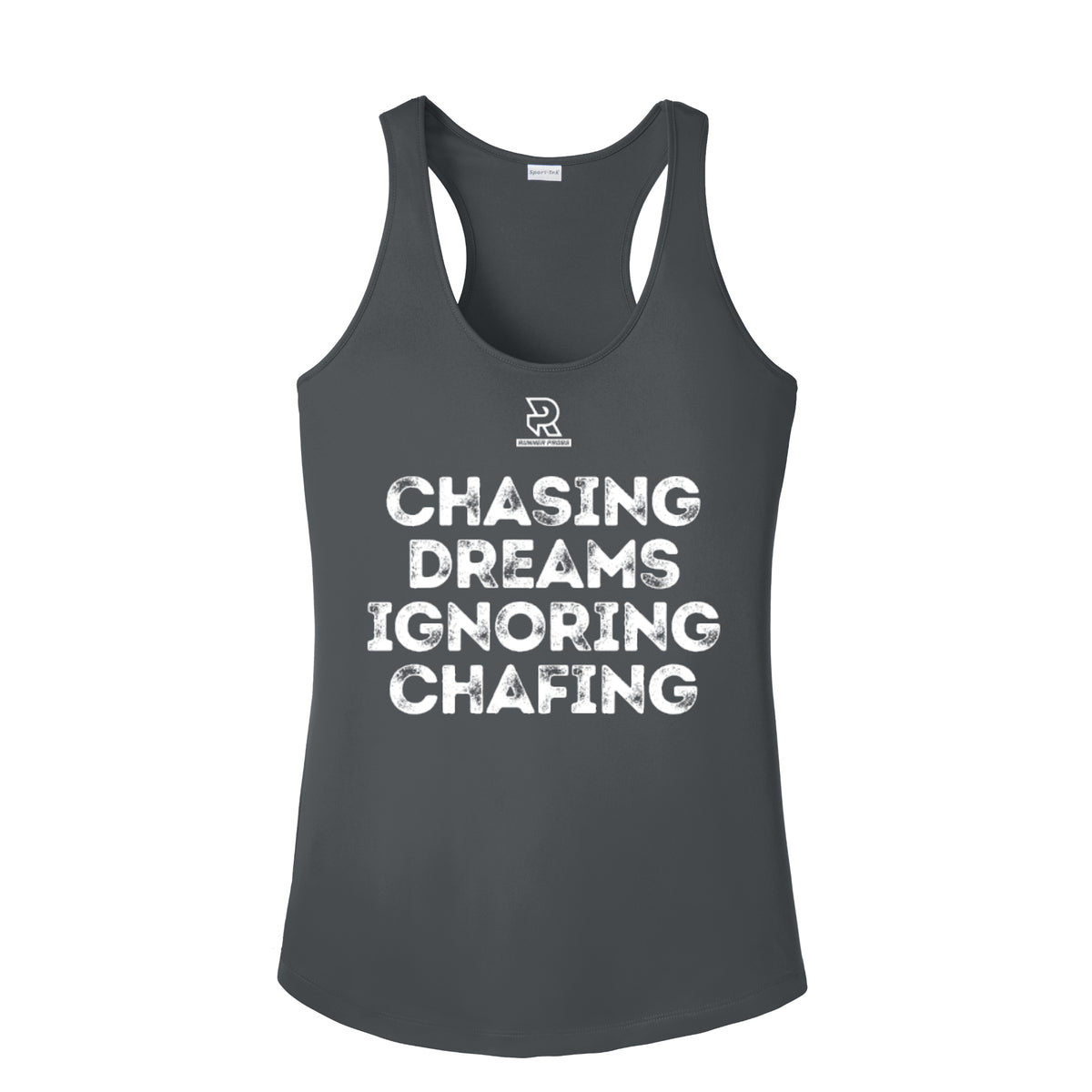 CHASING DREAMS (White) - Womens Competitor Racerback Tank