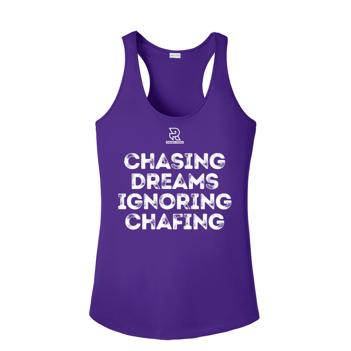 CHASING DREAMS (White) - Womens Competitor Racerback Tank