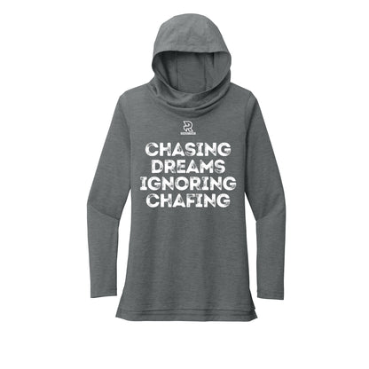 CHASING DREAMS (White) - Womens Tri-Blend Long Sleeve Hoodie