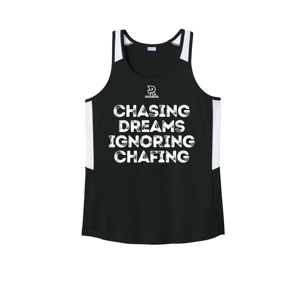 CHASING DREAMS (White) - Womens Club Track Tank