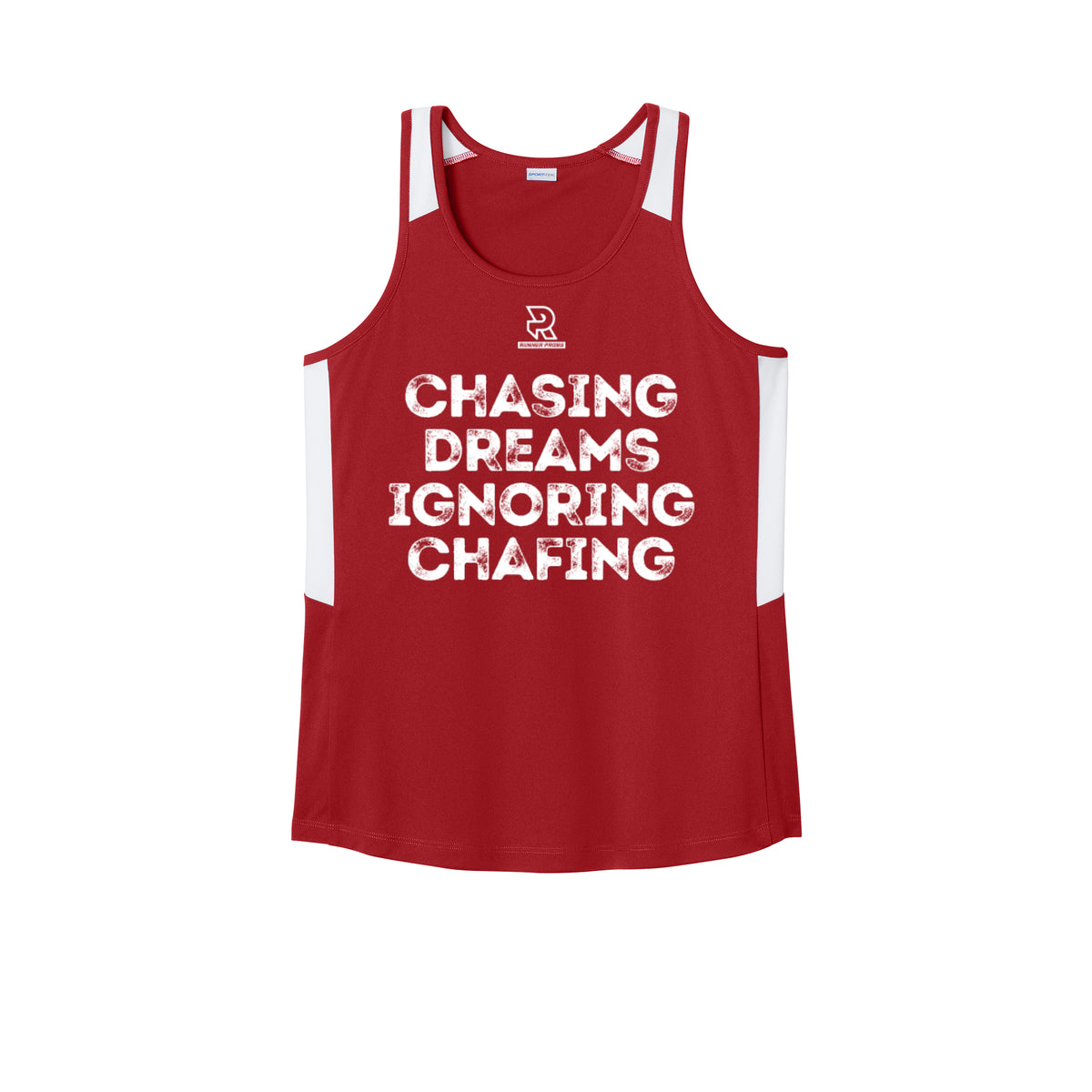 CHASING DREAMS (White) - Womens Club Track Tank