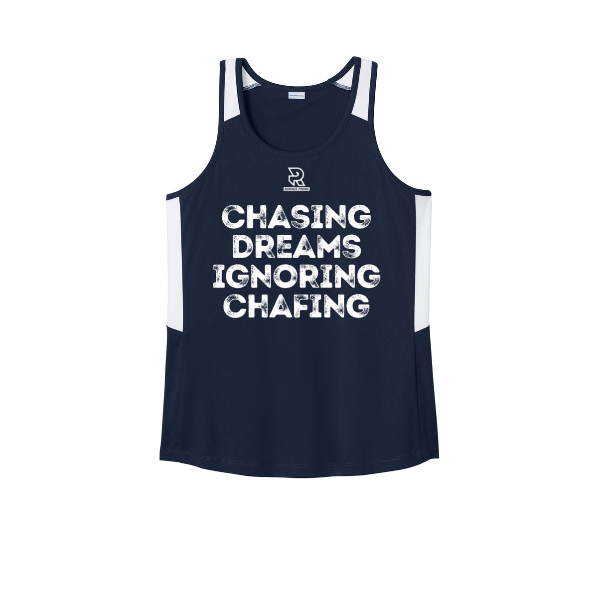 CHASING DREAMS (White) - Womens Club Track Tank