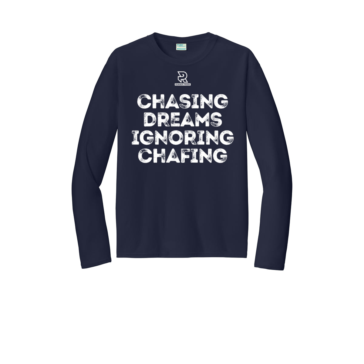 CHASING DREAMS (White) - Long Sleeve Performance Tee