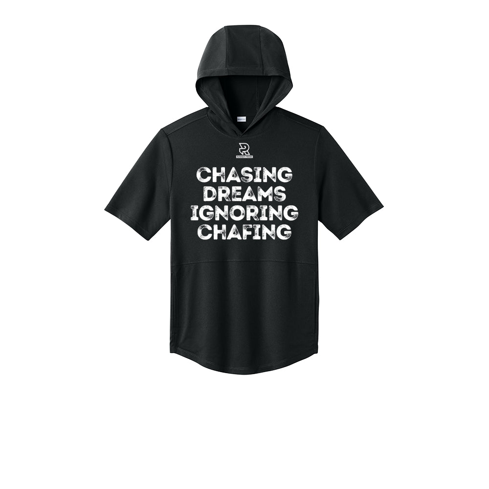 CHASING DREAMS (White) - Short Sleeve Performance Hoodie