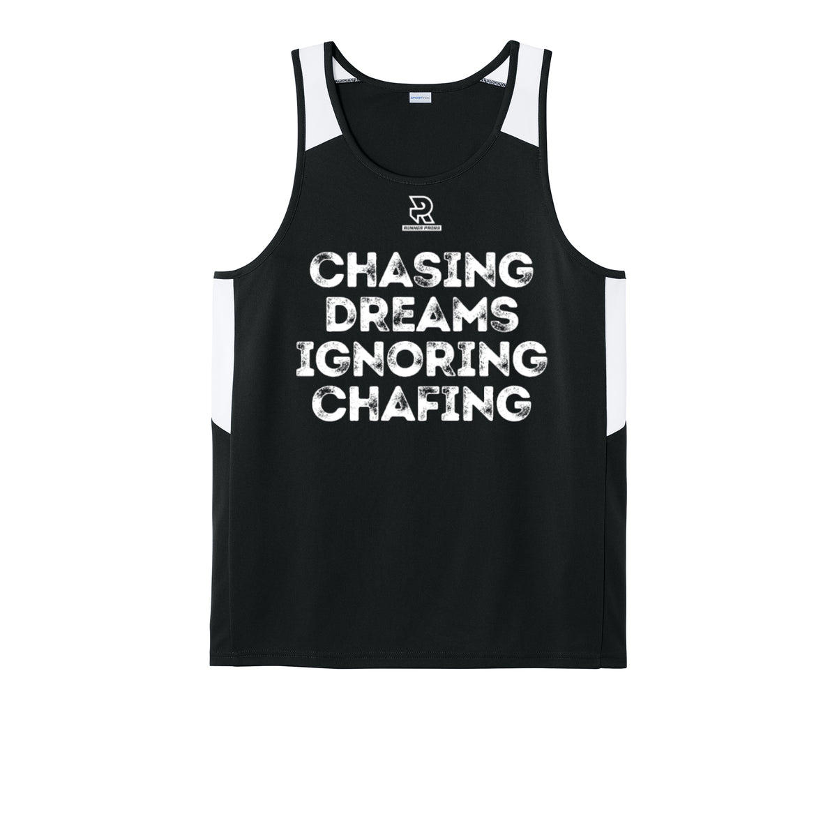 CHASING DREAMS (White) - Mens Club Track Tank