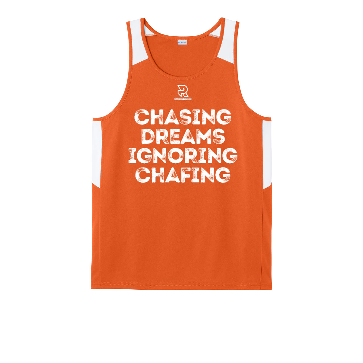 CHASING DREAMS (White) - Mens Club Track Tank