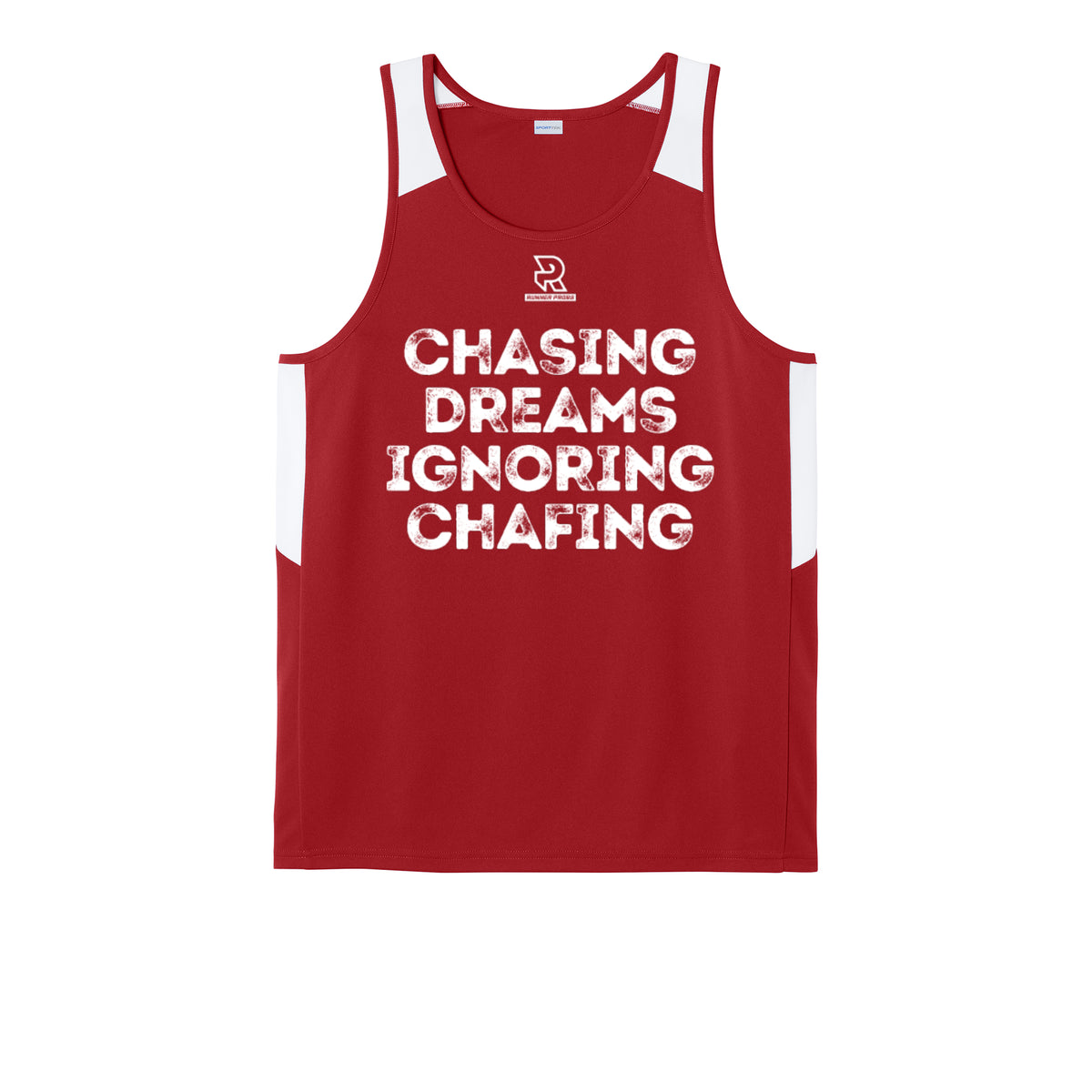 CHASING DREAMS (White) - Mens Club Track Tank