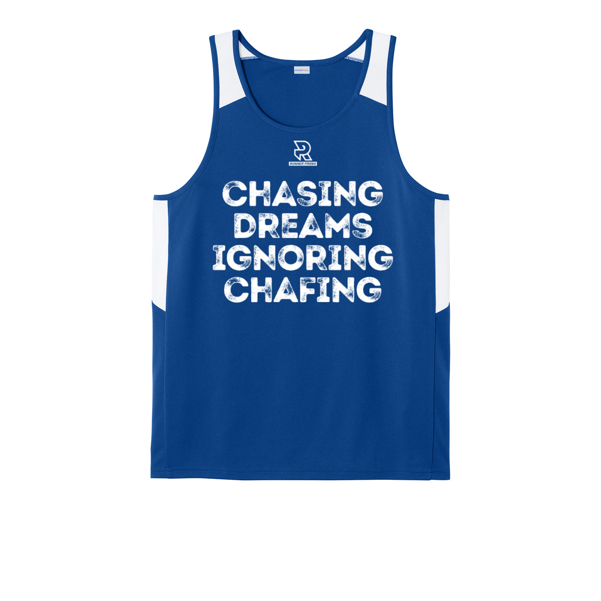 CHASING DREAMS (White) - Mens Club Track Tank
