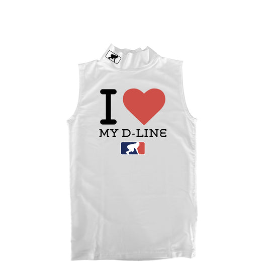 I <3 MY D-LINE - Mock Neck Sleeveless Compression Top