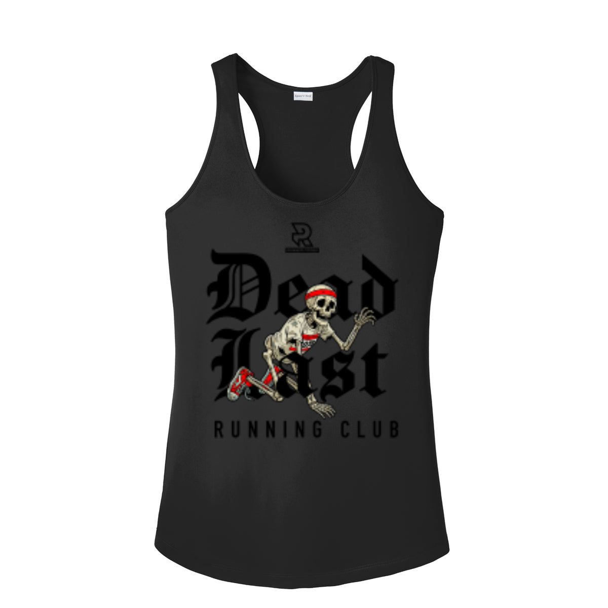 DEAD LAST (Black) - Womens Competitor Racerback Tank