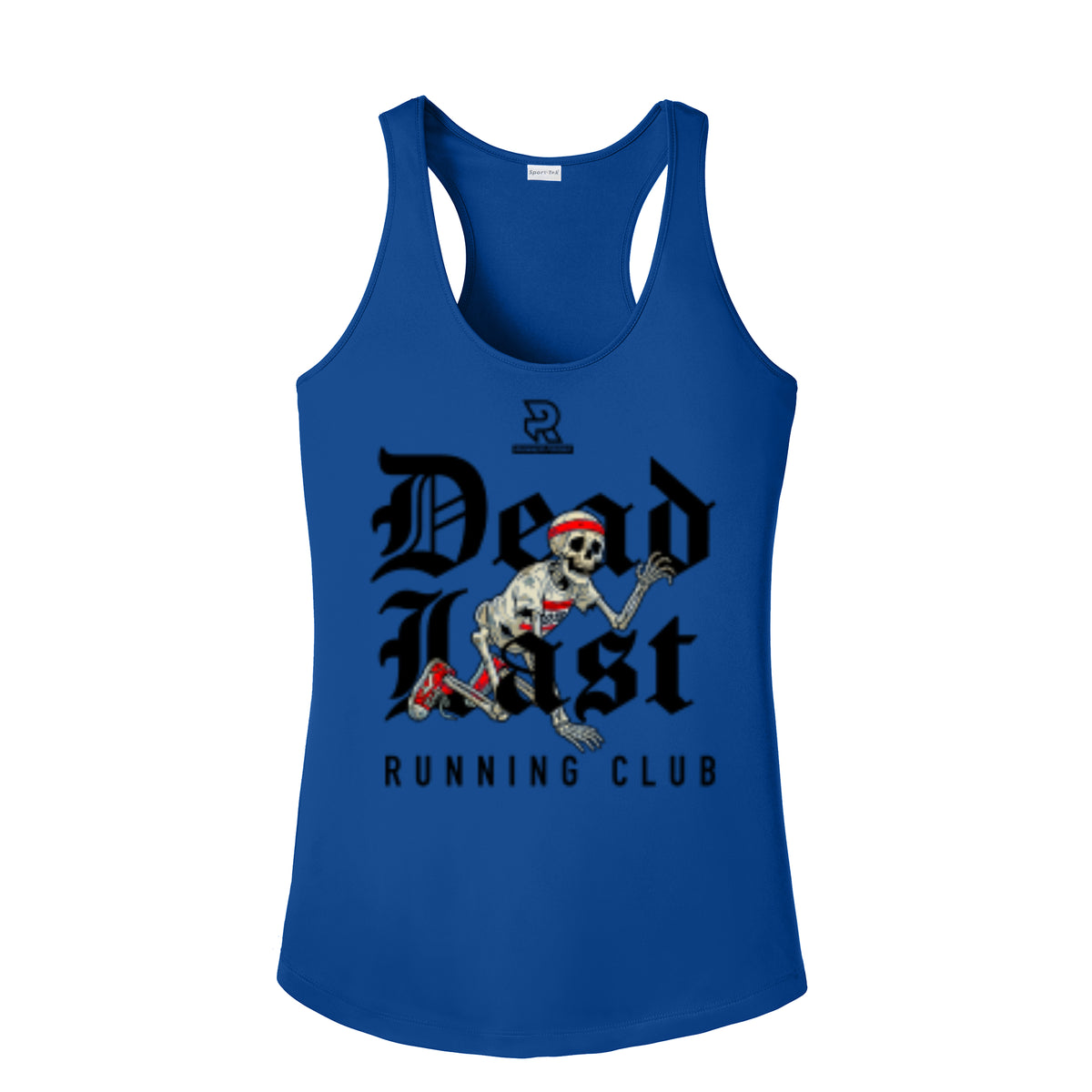 DEAD LAST (Black) - Womens Competitor Racerback Tank