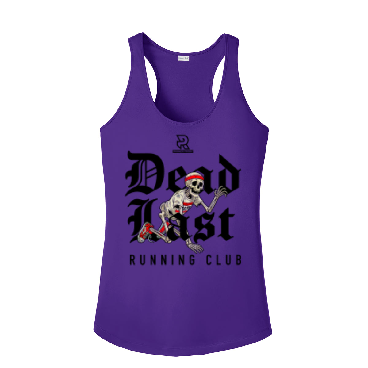 DEAD LAST (Black) - Womens Competitor Racerback Tank