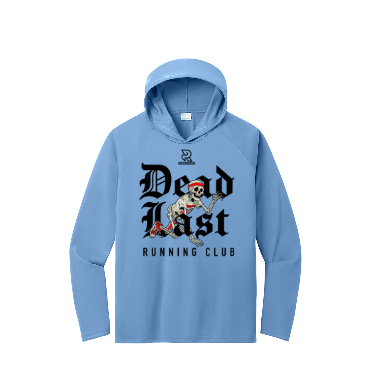 DEAD LAST (Black) - Long Sleeve Hooded Performance Tee