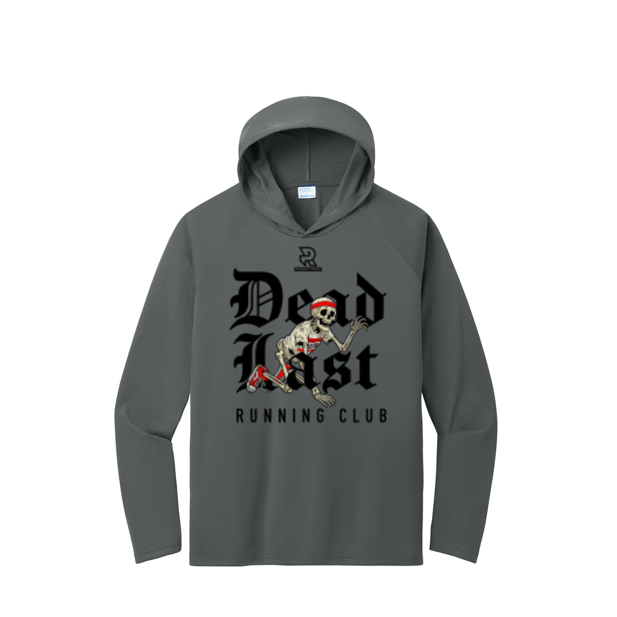 DEAD LAST (Black) - Long Sleeve Hooded Performance Tee