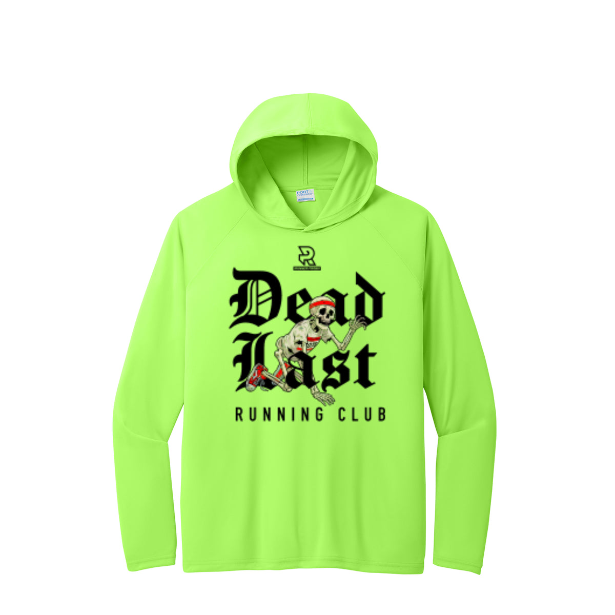 DEAD LAST (Black) - Long Sleeve Hooded Performance Tee