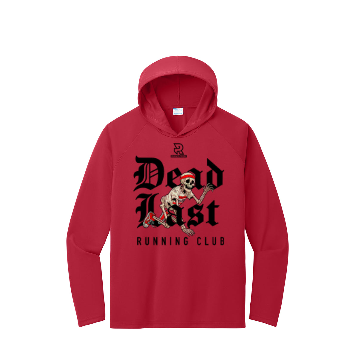 DEAD LAST (Black) - Long Sleeve Hooded Performance Tee