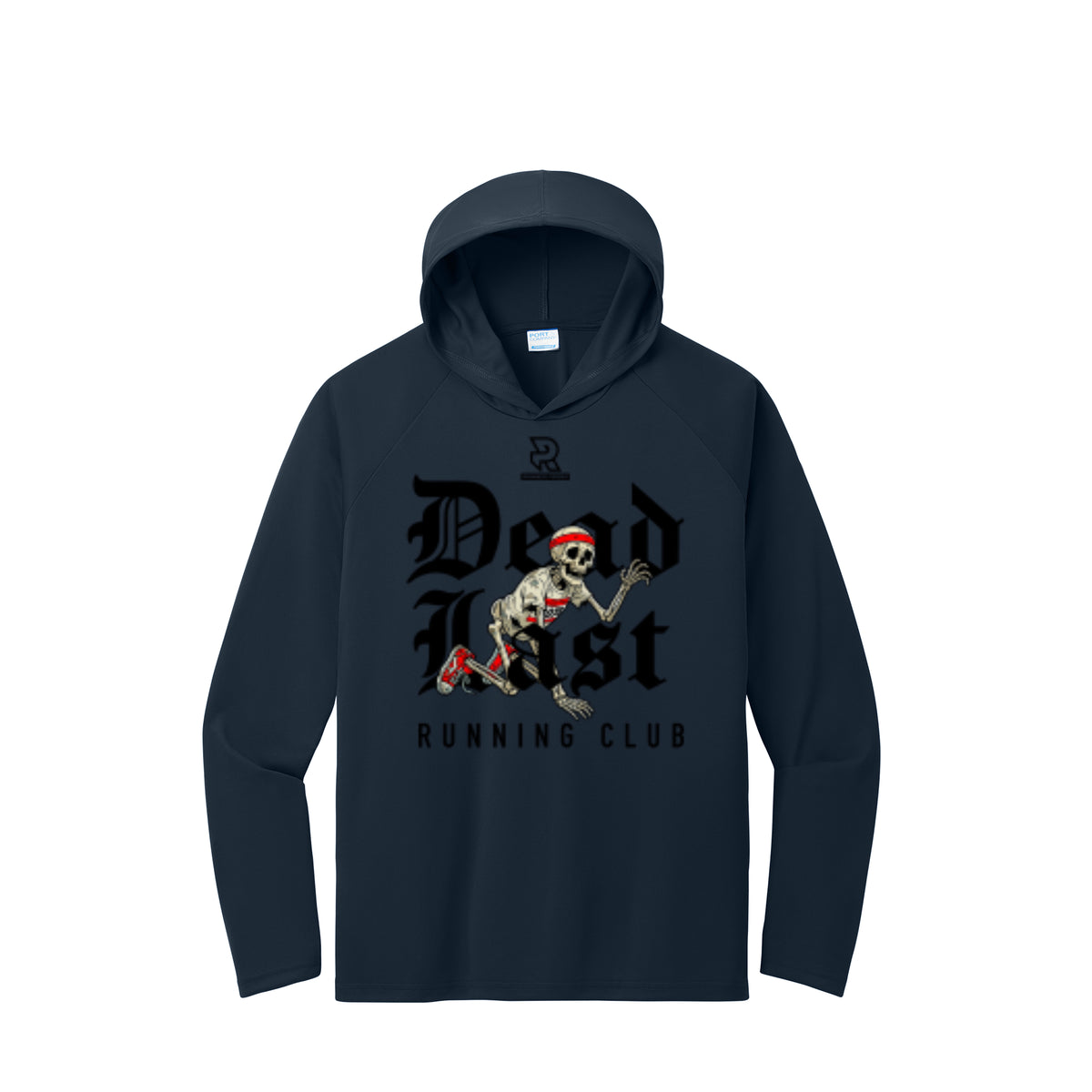 DEAD LAST (Black) - Long Sleeve Hooded Performance Tee