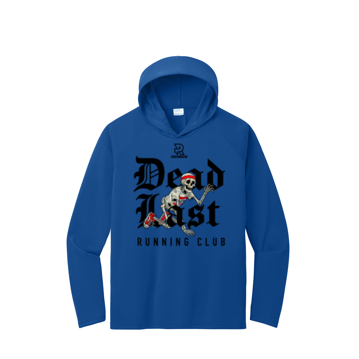 DEAD LAST (Black) - Long Sleeve Hooded Performance Tee