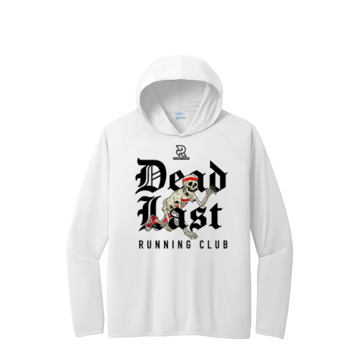 DEAD LAST (Black) - Long Sleeve Hooded Performance Tee