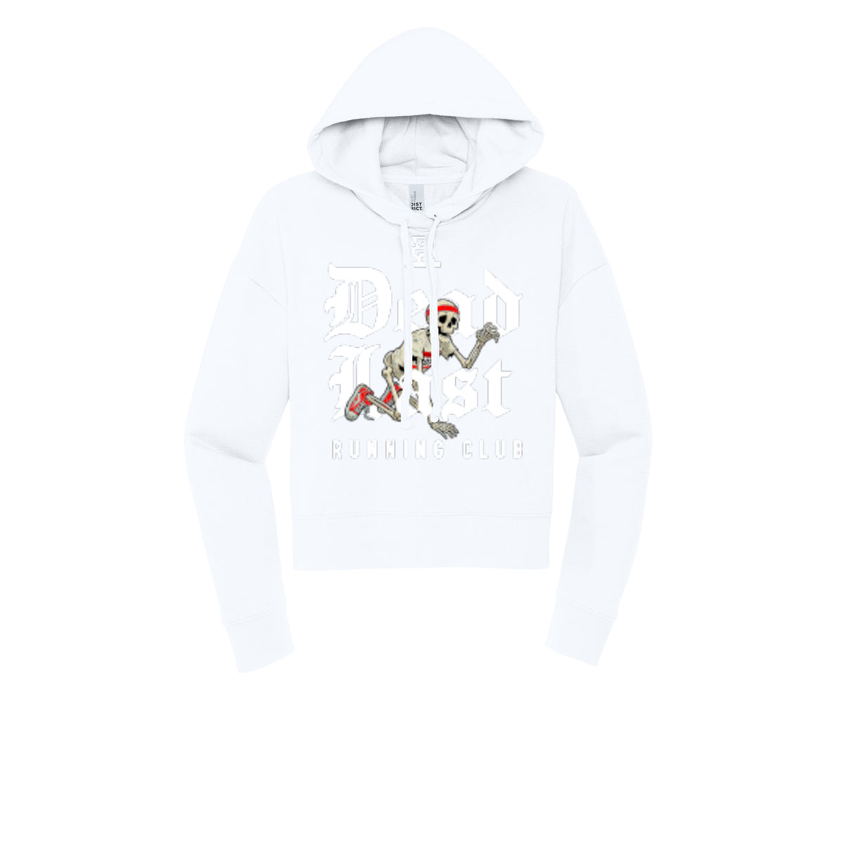 DEAD LAST (White) - Womens Fleece Hoodie