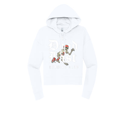 DEAD LAST (White) - Womens Fleece Hoodie