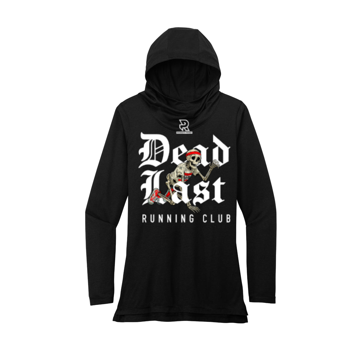 DEAD LAST (White) - Womens Tri-Blend Long Sleeve Hoodie